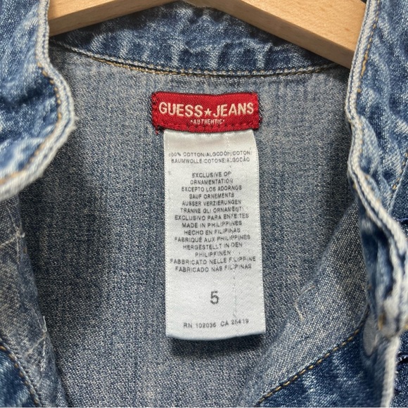 Y2K Guess Jeans Girls Denim Dress Size 5 - Picture 2 of 7